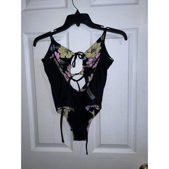 Victoria's Secret PINK Triangle Cut Floral One-Piece Swimsuit Sz S - Picture 10 of 16